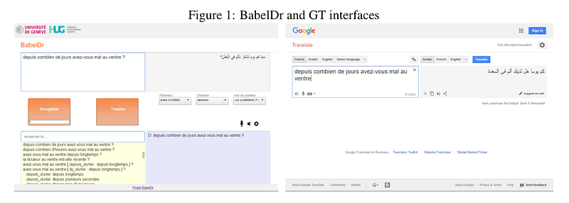 BabelDr comparison with Google Translate