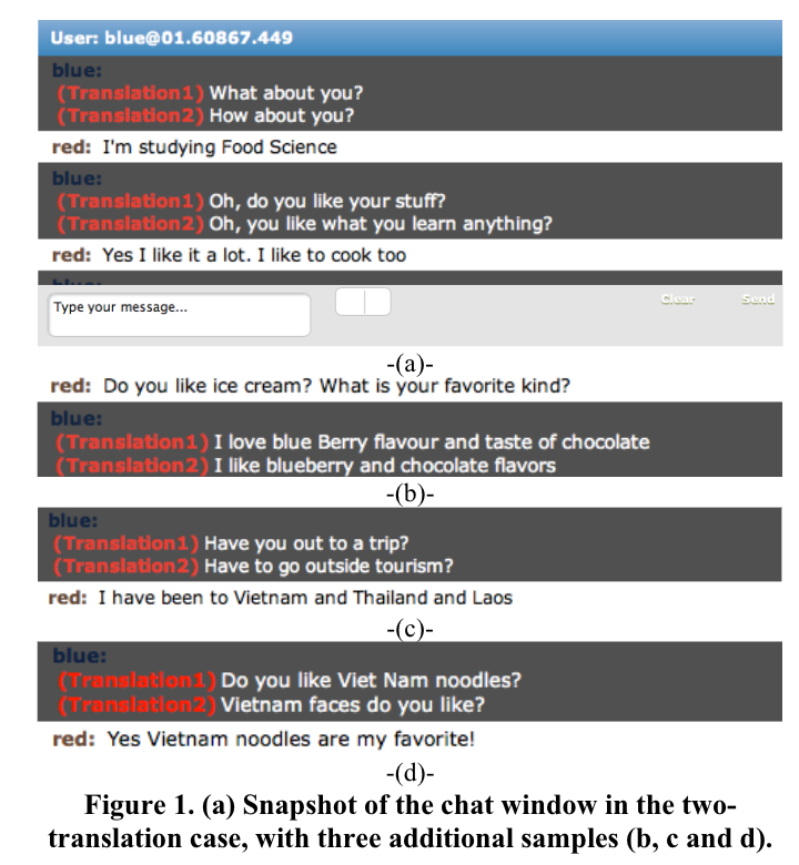 Two outputs dual translation UI