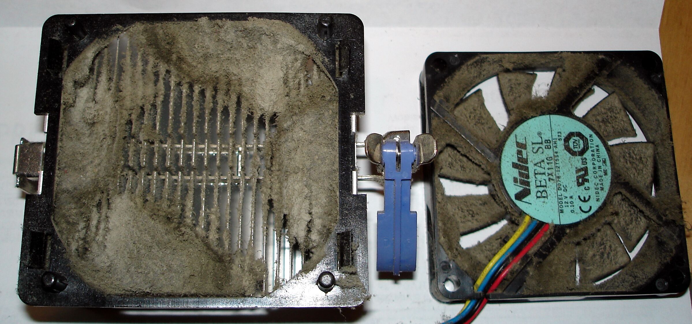Dirty heatsink/fan, separated